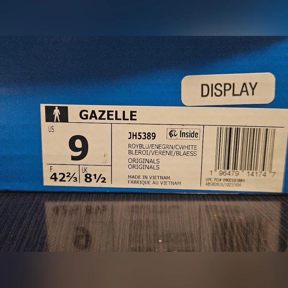 Adidas Gazelle Royal Blue with Green Stripes - Picture 9 of 10